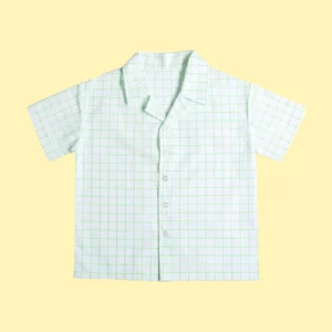 Plant Mini Yeşil Kareli Gömlek - çocuklar için modern ve şık bir gömlek modeli.