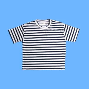 Lacivert Çizgili T-Shirt