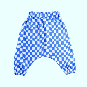 Plant Mini Mavi Kareli Şalvar