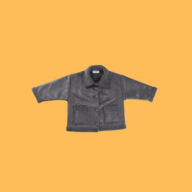 Plant Mini Kids - Noir Süet Ceket